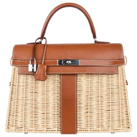 hermes wicker kelly bag|hermes picnic bags.